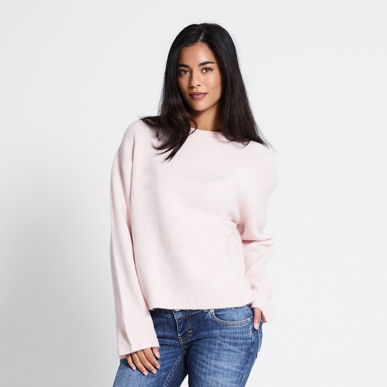 Basic knit sweater "Sadie" Soft Pink